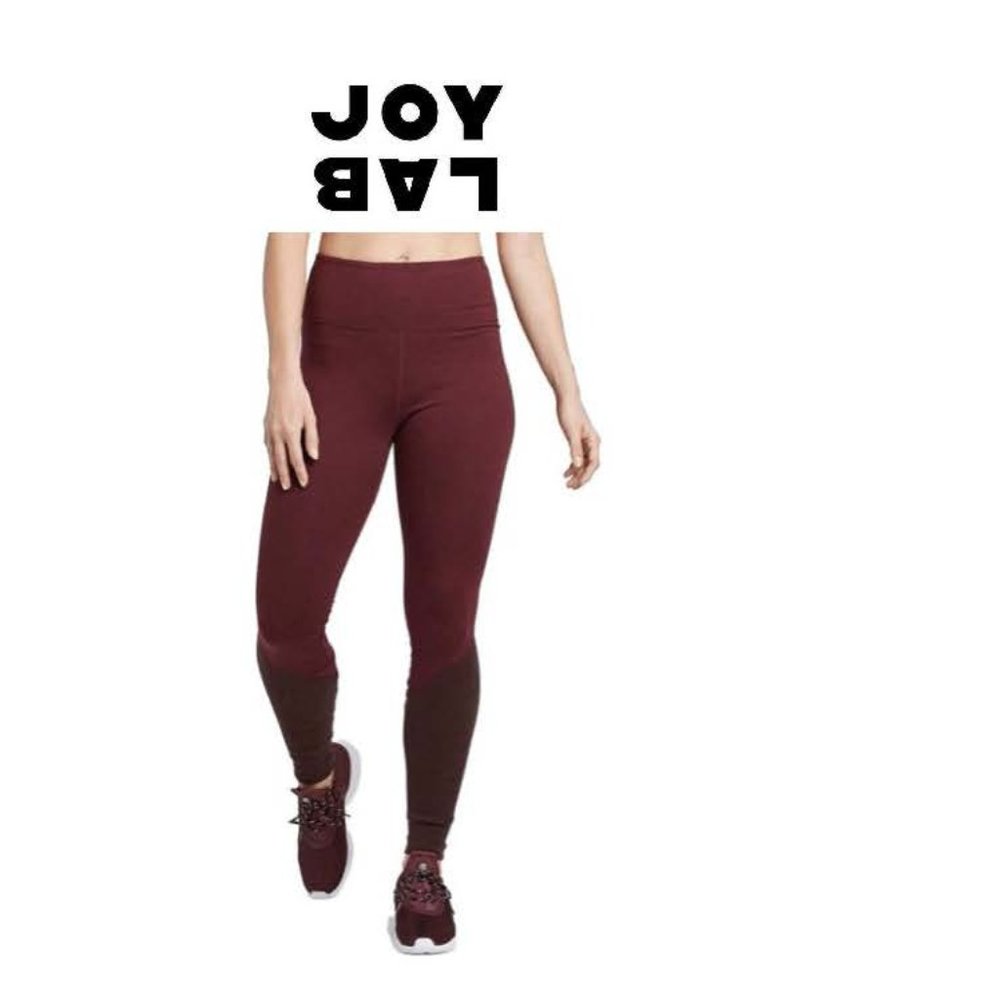 Joy Lab Womens Wine/Burgundy Spandex/Knit Leggings M